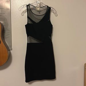 New little black dress mesh panels size S
